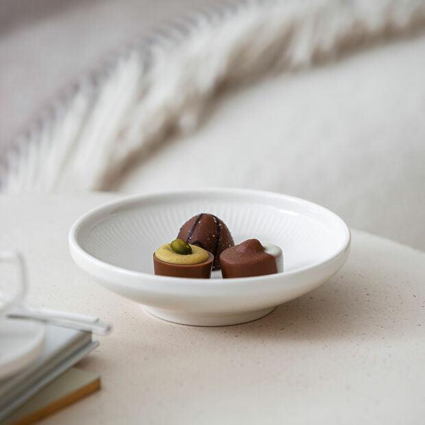 Villeroy & Boch Afina Dessert-Schale – 0,08 l, Porzellan, Weiss, Spülmaschinenfest, Mikrowellenfest, 6 Stück