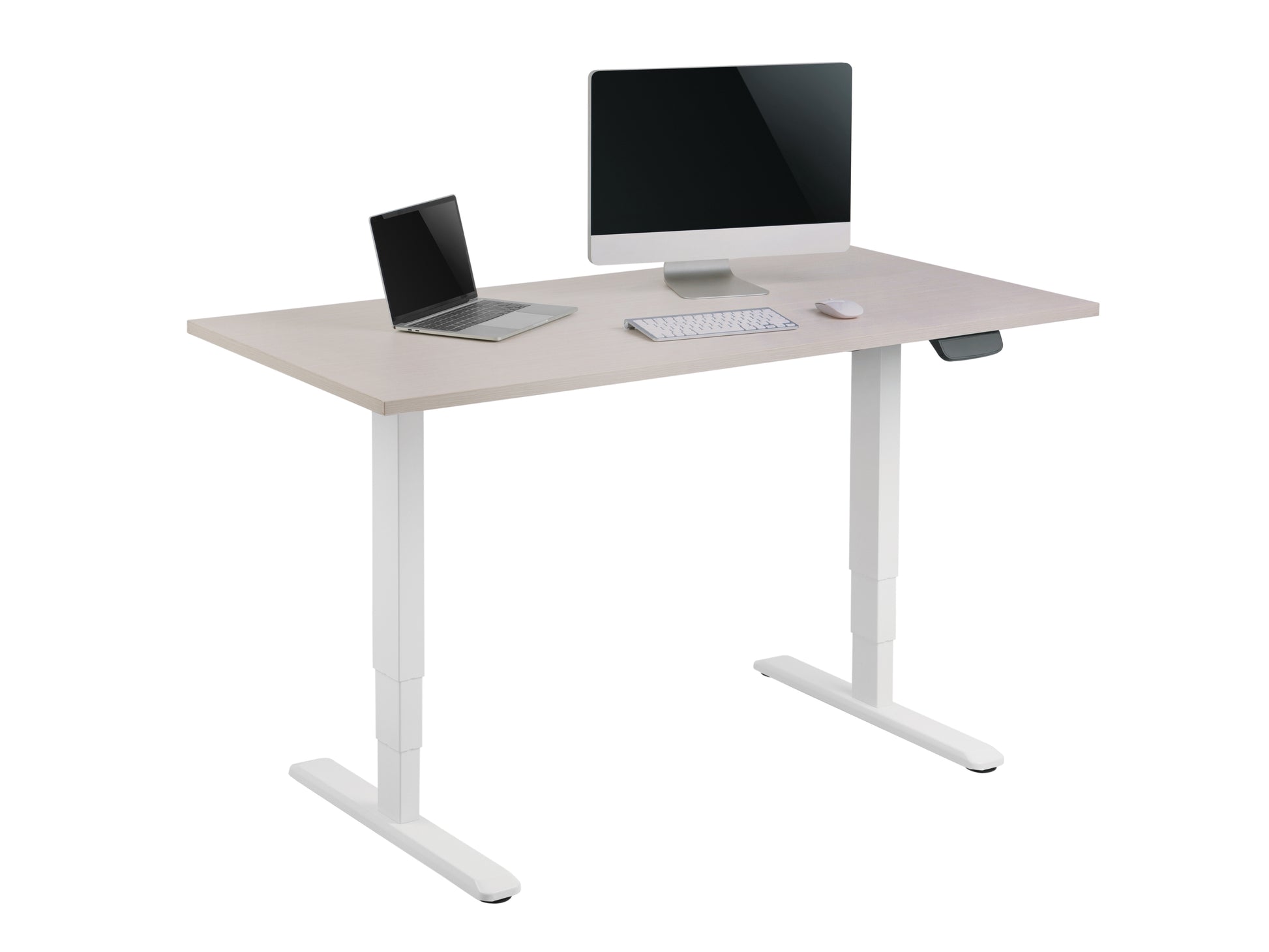 Equip ERGO – Sitz-/Steh-Tischgestell ohne Platte, elektrisch, 100–170 cm, 2 Motoren, 100 kg, weiss