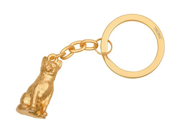 TROIKA Schlüsselanhänger Cleopatra Katze – Metall, Gold