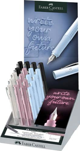 Faber-Castell GRIP 2010 – Federspitze M – für Rechts- & Linkshänder – Patronen – 20er Box