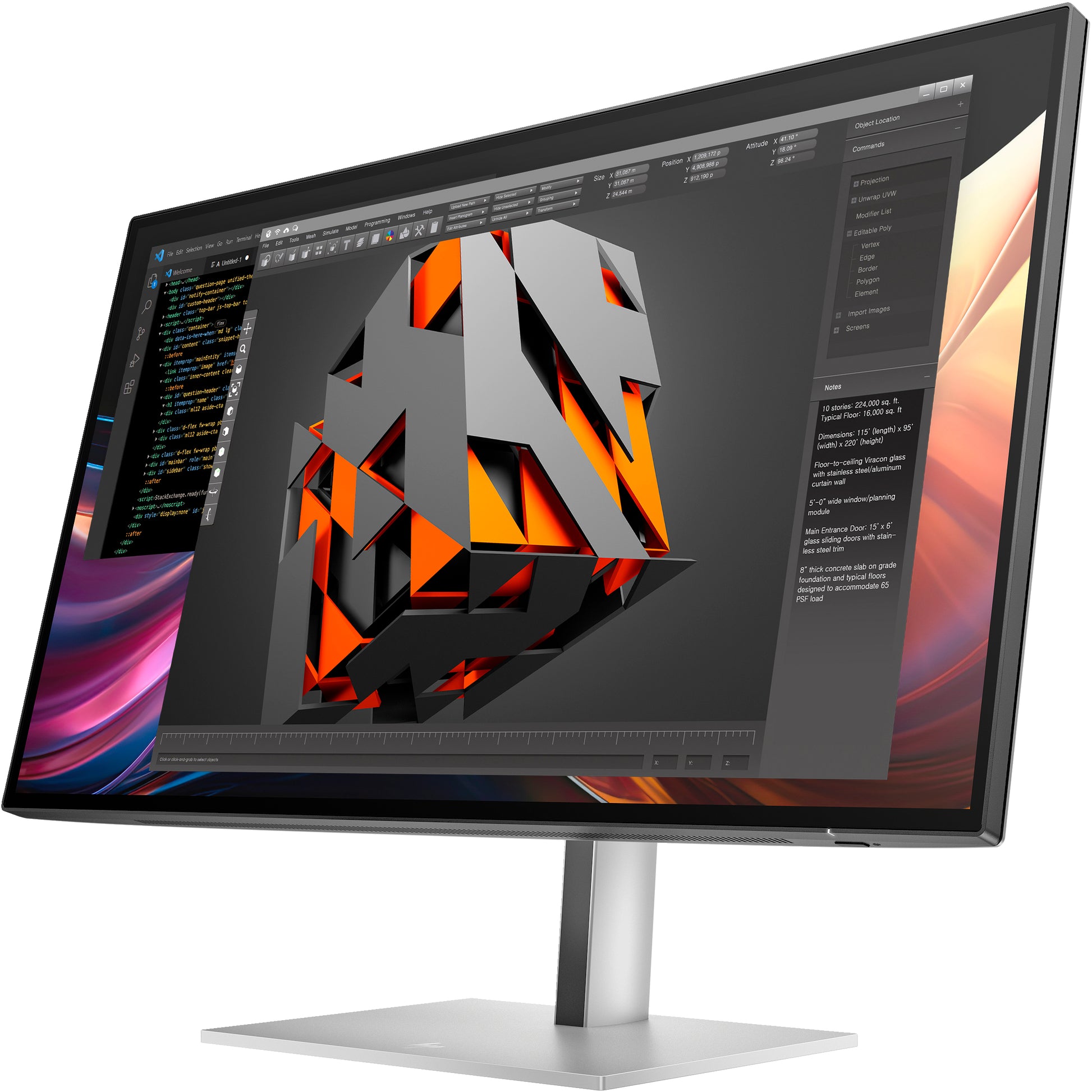 HP 727pq S7 Pro – Monitor, 27", QHD, IPS