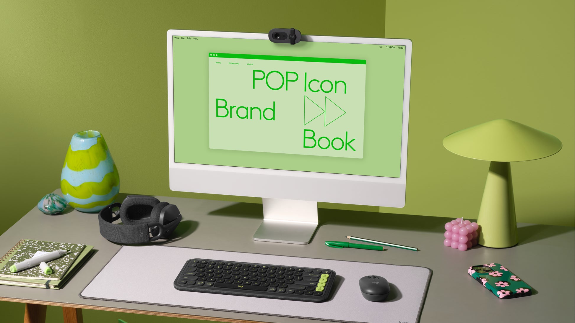 Logitech POP Icon Keys – Mini Tastatur – Schere – Bluetooth – QWERTY (IT) – ohne Ziffernblock – Graphit