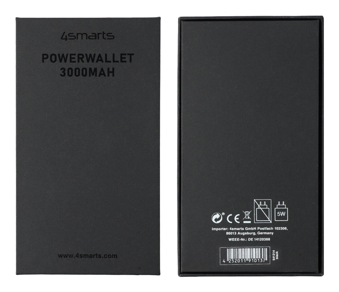 4smarts SkyTag Card Duos ReCharge – Standort-Finder – Bluetooth 5,3, 50 m Reichweite, IPX5, Schwarz