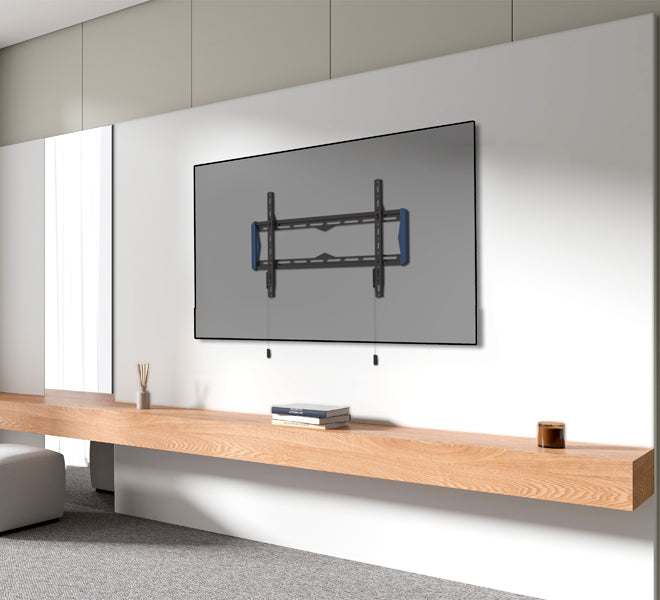 B-Tech Wandhalterung – Fix – bis 80" – VESA 100×100–650×400 – bis 70 kg – Schwarz/Blau