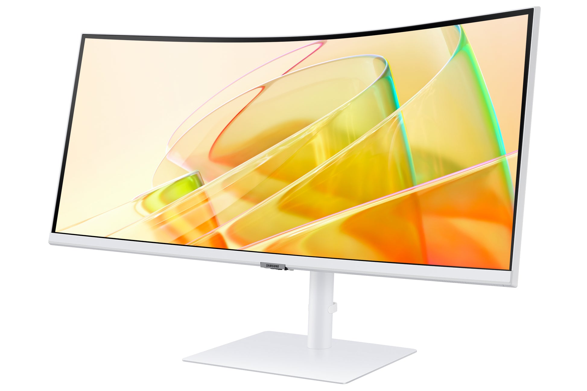 Samsung Curved 34 – Monitor, 34", Daisy Chain, USB-Hub, KVM, Integrierte Lautsprecher, VESA 100 × 100, Weiss