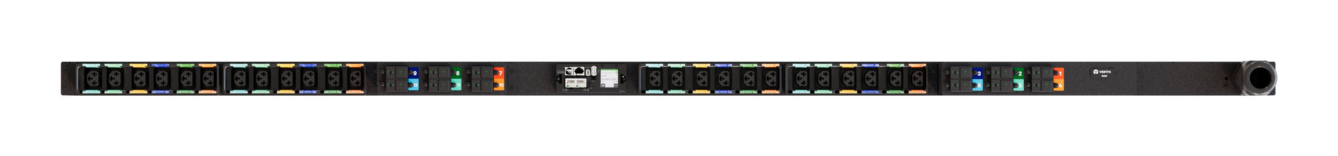 Vertiv Rack-PDU – Überwacht, 3-phasig, Senkrecht 0U, 63 A 240–415 V, 24×C13/C19, Schuko (Typ E/F)