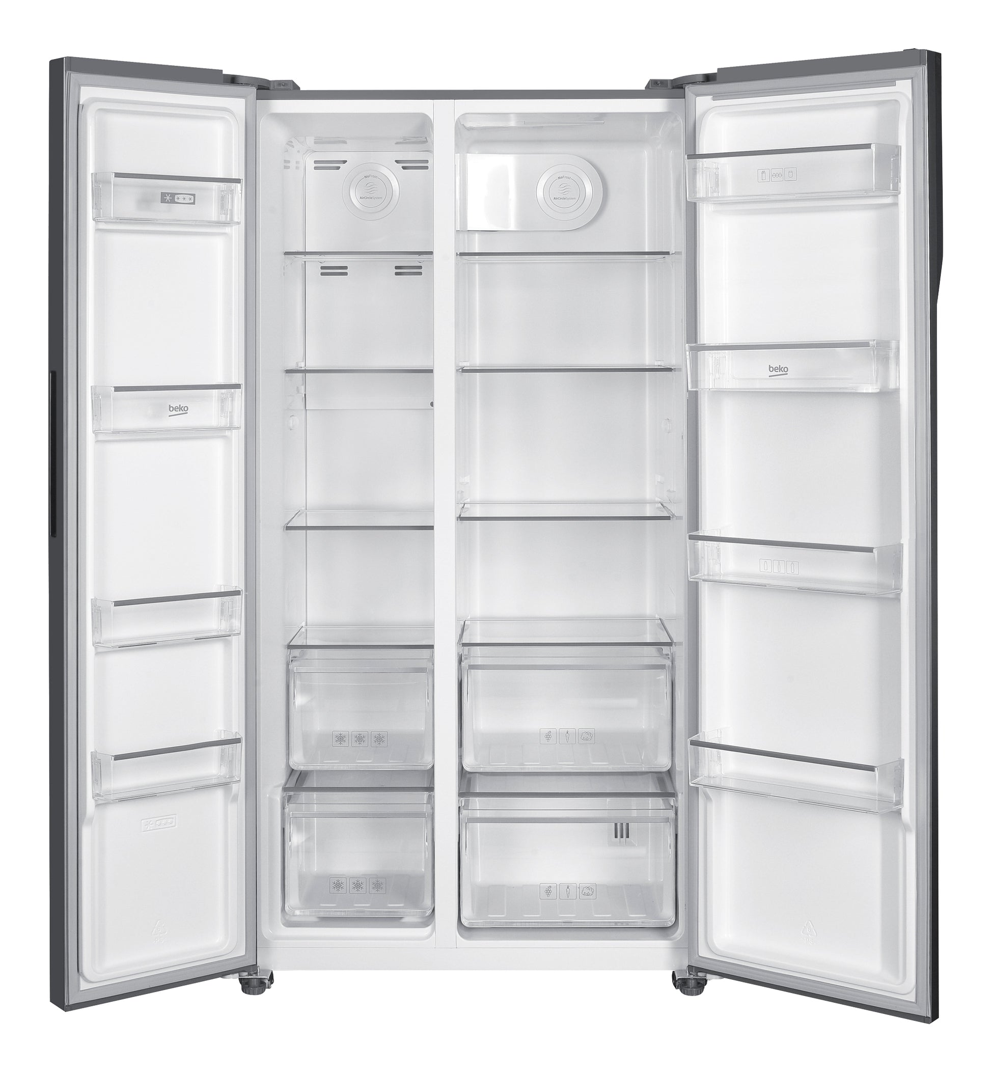 Beko Side-by-Side SBS350 – 532 l, 230 V, Kompressor, Energieeffizienzklasse C