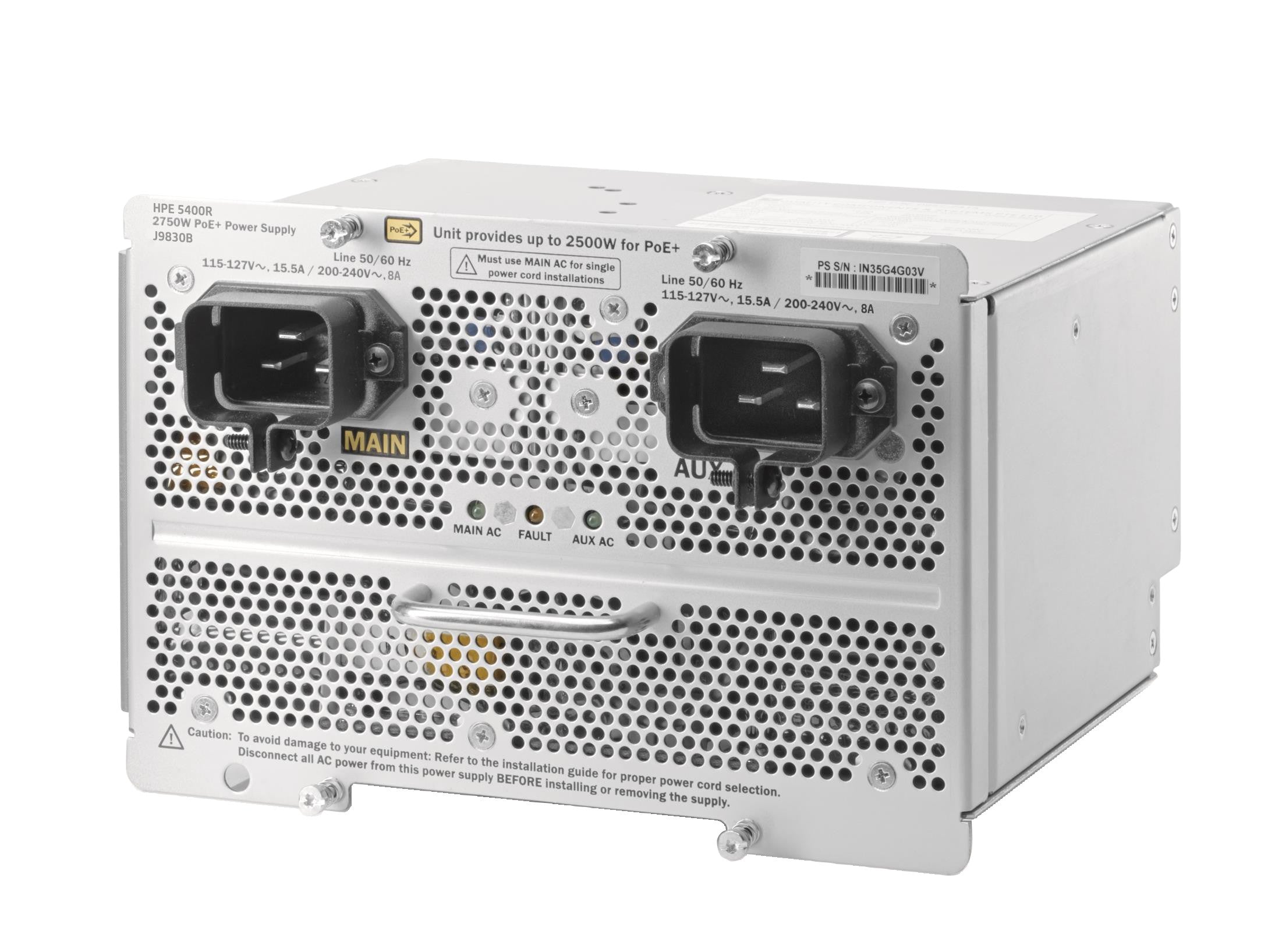 HPE 5400R Netzteil 2750 W – für Aruba 5400R