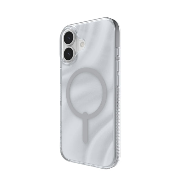 ZAGG Milan Snap Backcover – für Apple iPhone 17, Graphen, Silber, Bryce Glitter Swirl, bis 4 m Sturzsicher