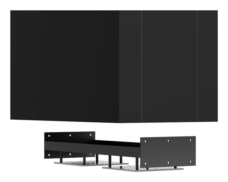 Hagor Bodenständer – 75" – für 2 Displays, Wetterfest, für Samsung OH75 – ScreenOut Pro OH75