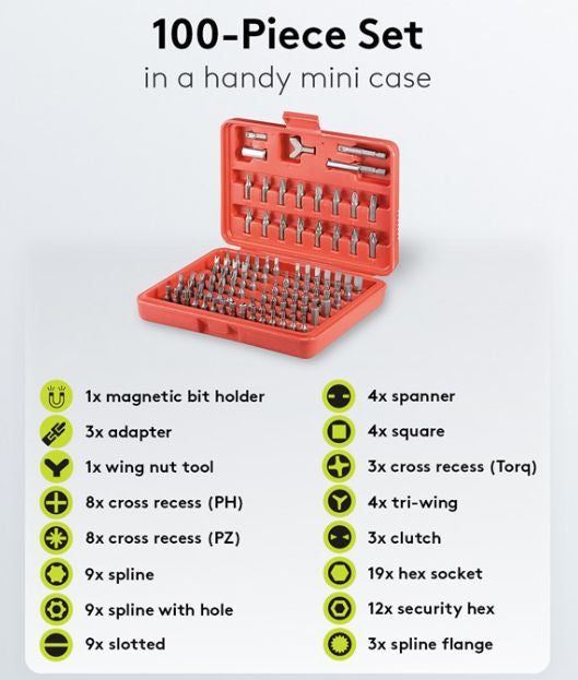 Microconnect Bit-Set – Metall – mit Scharnierdeckel & Verschluss