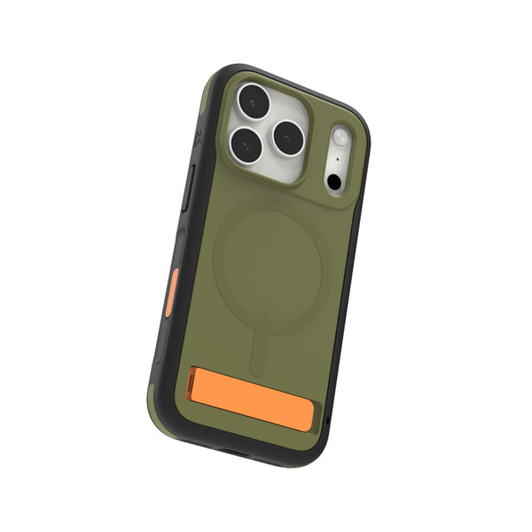 ZAGG Sedona Snap Backcover – für Apple iPhone 17 Pro, MagSafe, mit Ständer, Graphen, Grün, bis 4 m sturzsicher