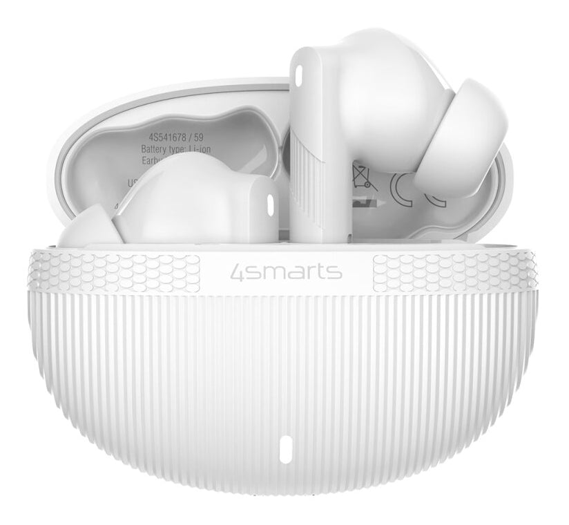 4smarts SkyBuds Screen ANC – True Wireless In-Ear Kopfhörer – Bluetooth – Weiss – bis 20 h