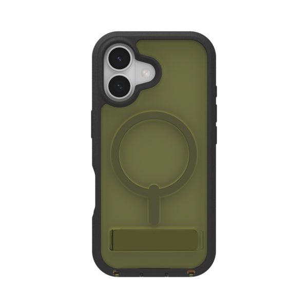 ZAGG Backcover – für Apple iPhone 17, MagSafe, mit Ständer, Graphen, Grün, bis 7 m sturzsicher