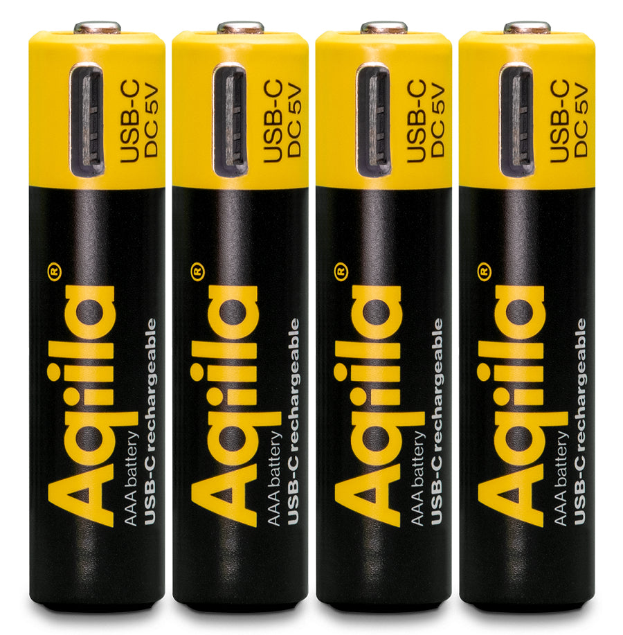 Aqiila AAA Akkus, Li-Ion, 600 mAh, 1,5 V – 4 Stk.