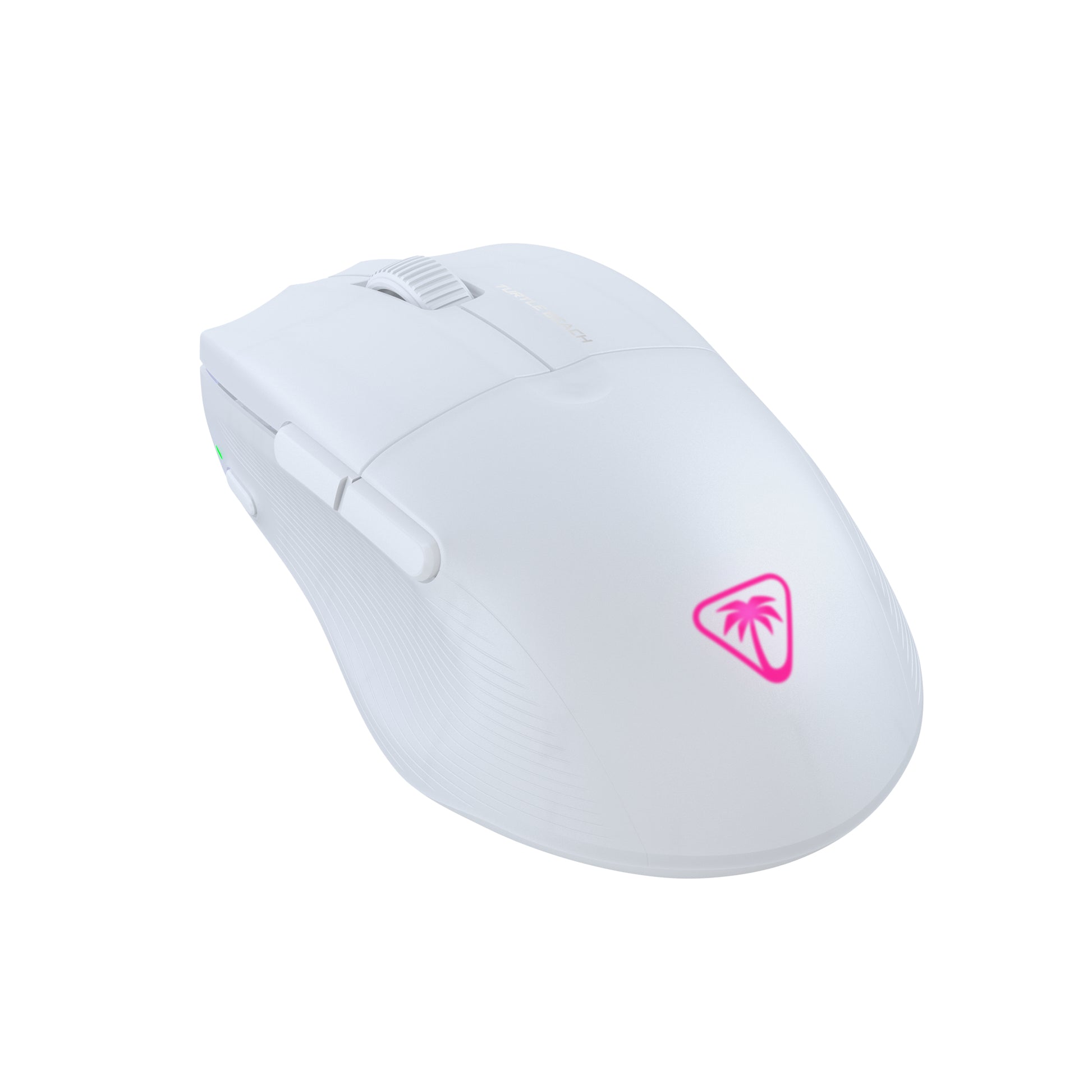 Turtle Beach Pure Air Gaming-Maus – Kabellos, Bluetooth + 2,4 GHz, USB-C, 26'000 dpi, RGB-Projektion, Weiss