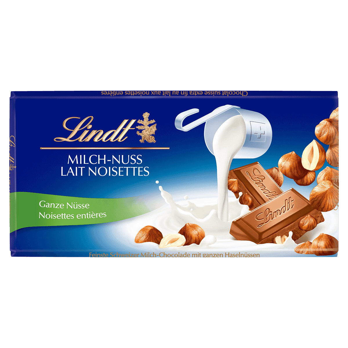 Lindt Tafelschokolade – Milch, Haselnuss – 5 × 100 g