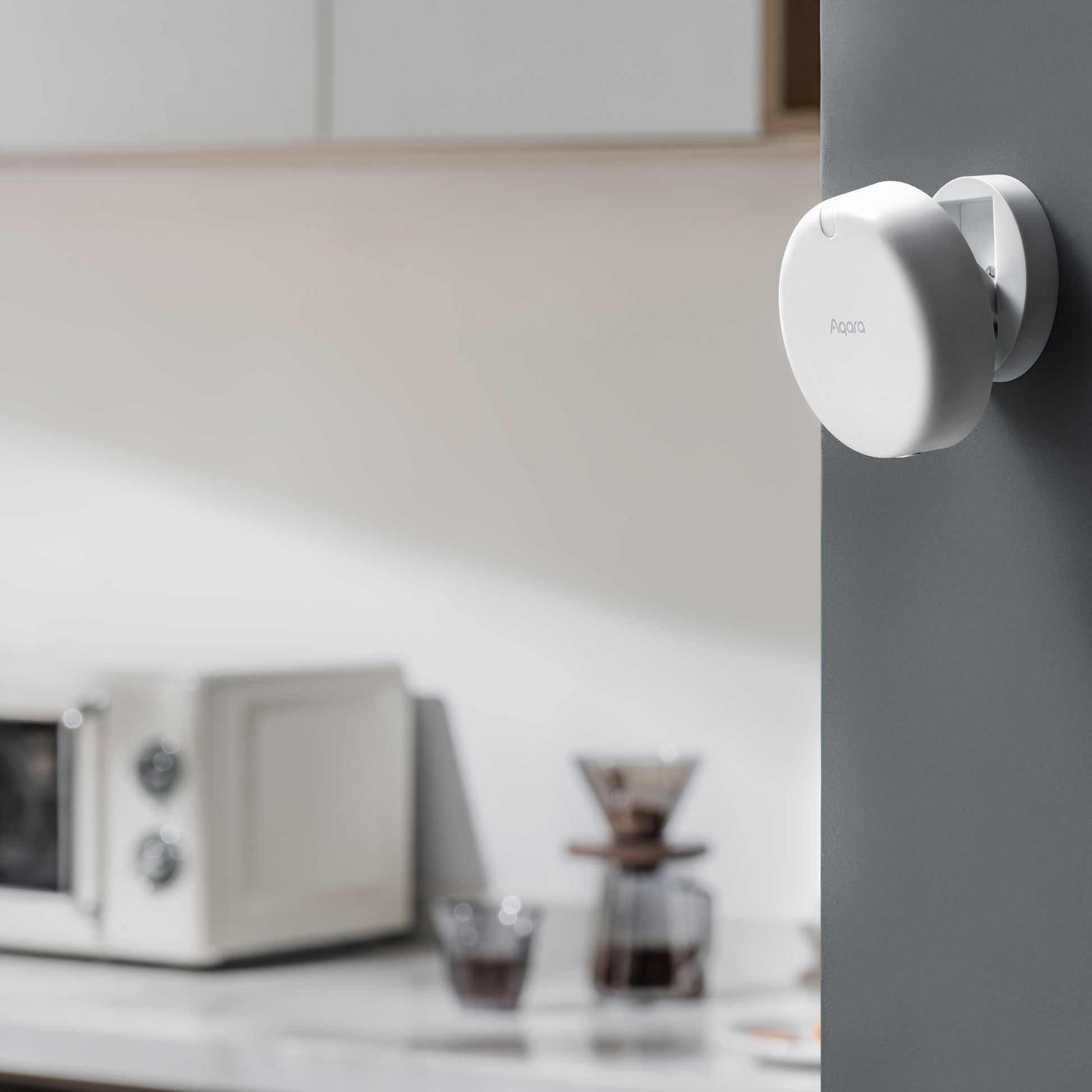 Aqara Präsenzsensor FP2 – Sensor – Bewegung, Licht, spritzwassergeschützt (IPX5) – für Apple HomeKit, Alexa