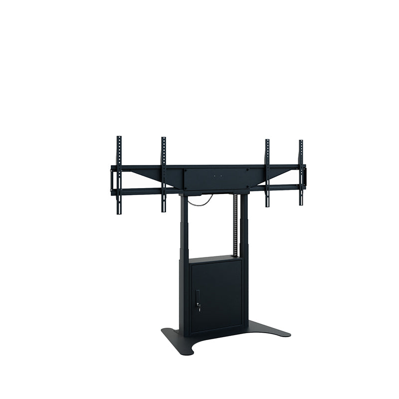 Hagor Bodenständer – 46–65" – VESA 400×400–600×400 – bis 120 kg, Motorisiert, für 2 Displays – Twin Lift FS-DB