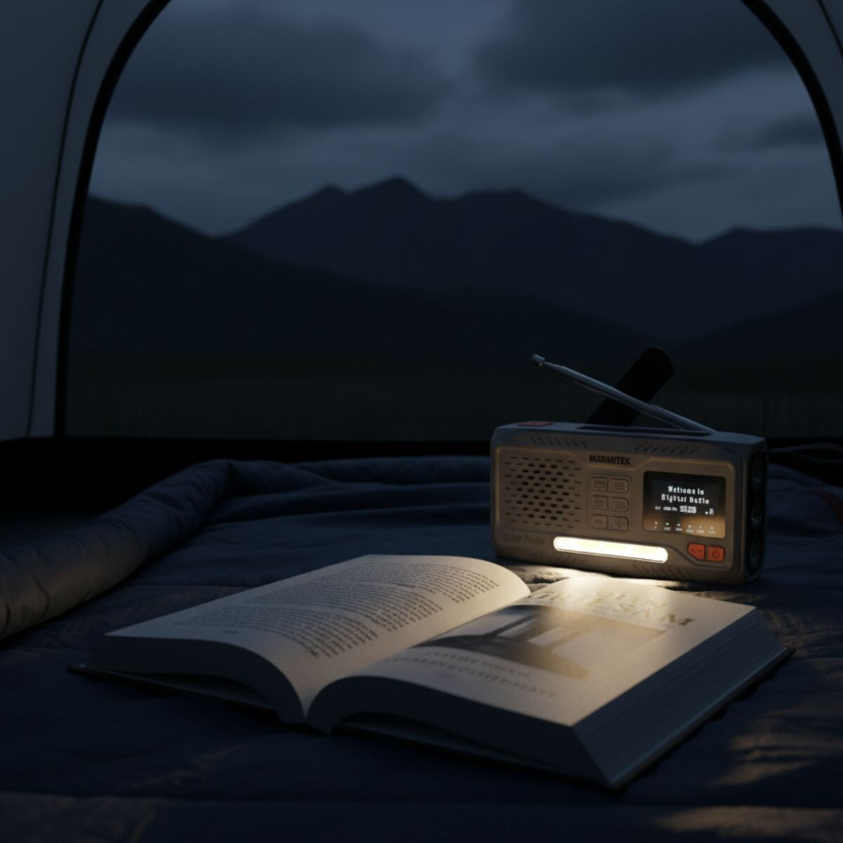 Marmitek RESQ 100 – Tragbares DAB+ Radio, UKW, Bluetooth, IPX3 – Grau