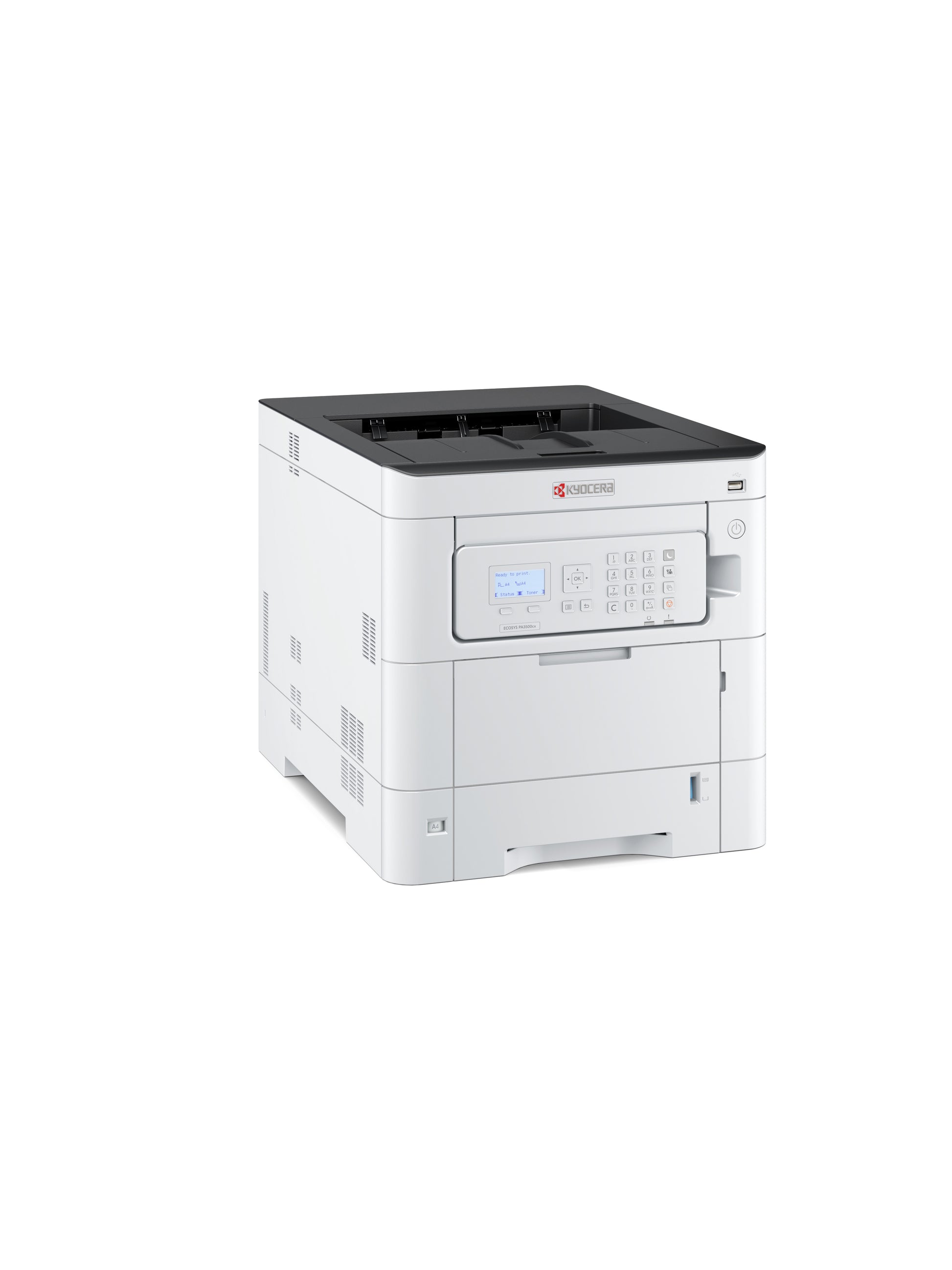 KYOCERA ECOSYS PA3500cx – A4, Farbe, Duplex, 35 S./Min., 1200 × 1200 dpi, LAN/USB, Papier: 650 Blatt