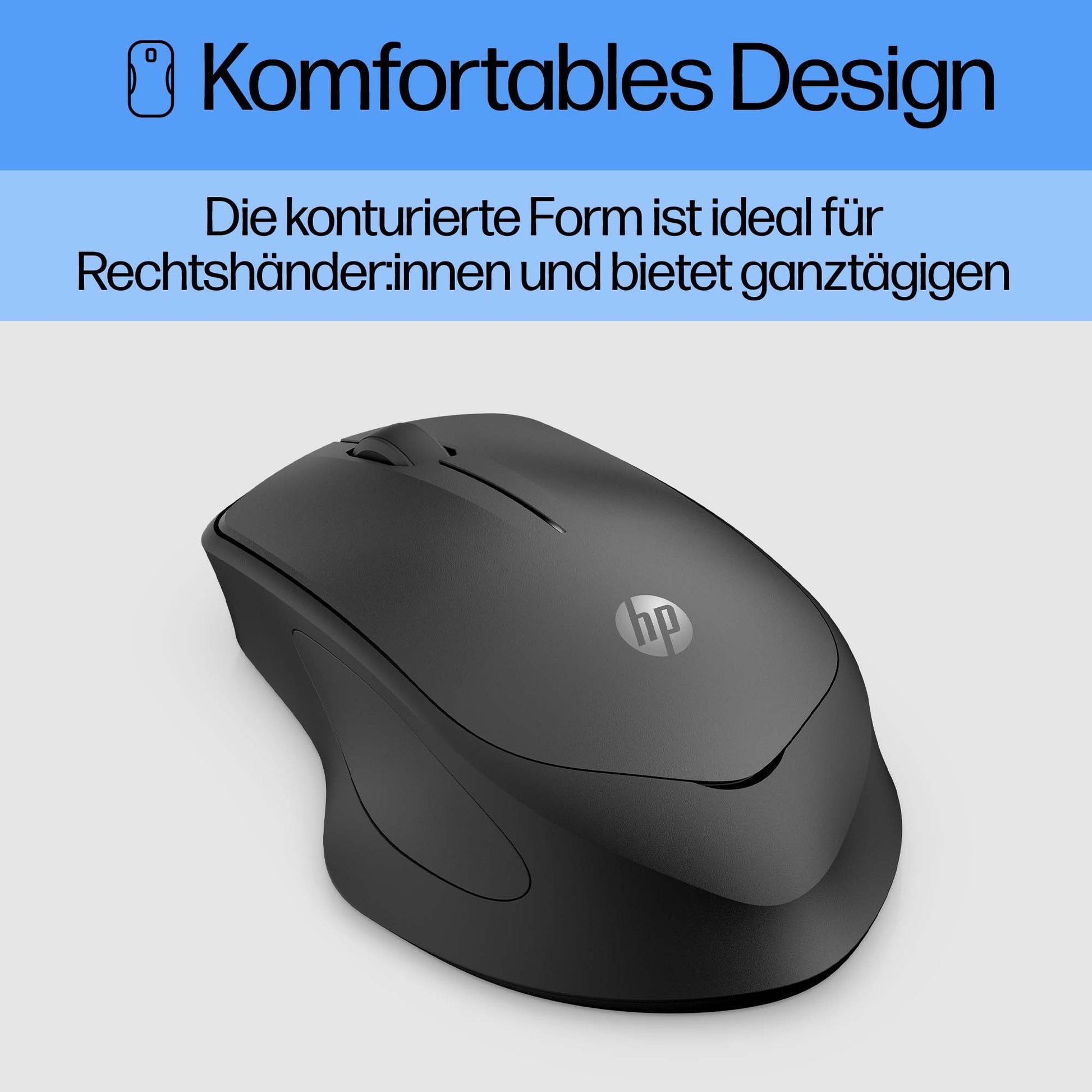 HP 280 Silent – Maus – Kabellos (2,4 GHz), Schwarz