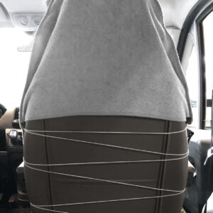 Eurotrail Frottee-Sitzbezug – für Auto – 80 × 165 cm – 1 Stk. – Hellgrau