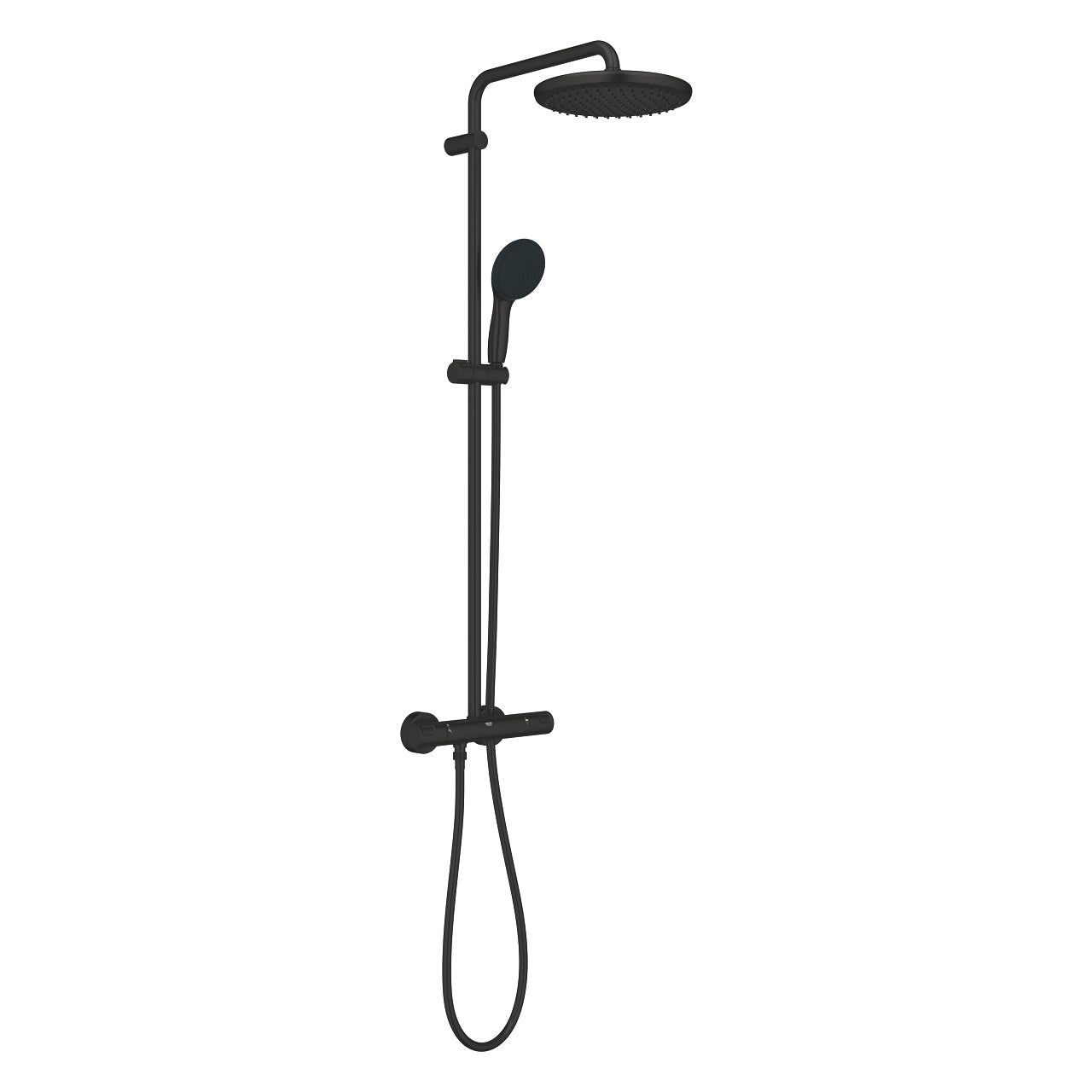 GROHE Duschsystem Vitalio Start 250 – 112,4 cm, Kunststoff, Thermostat, Schwarz