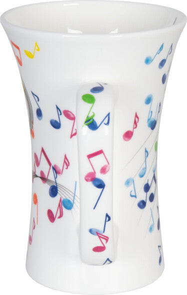 Könitz Porzellan Könitz Mega Mug Flying Notes – 630 ml, Ø 10,3 cm, H 15,0 cm, Knochenporzellan, spülmaschinenfest