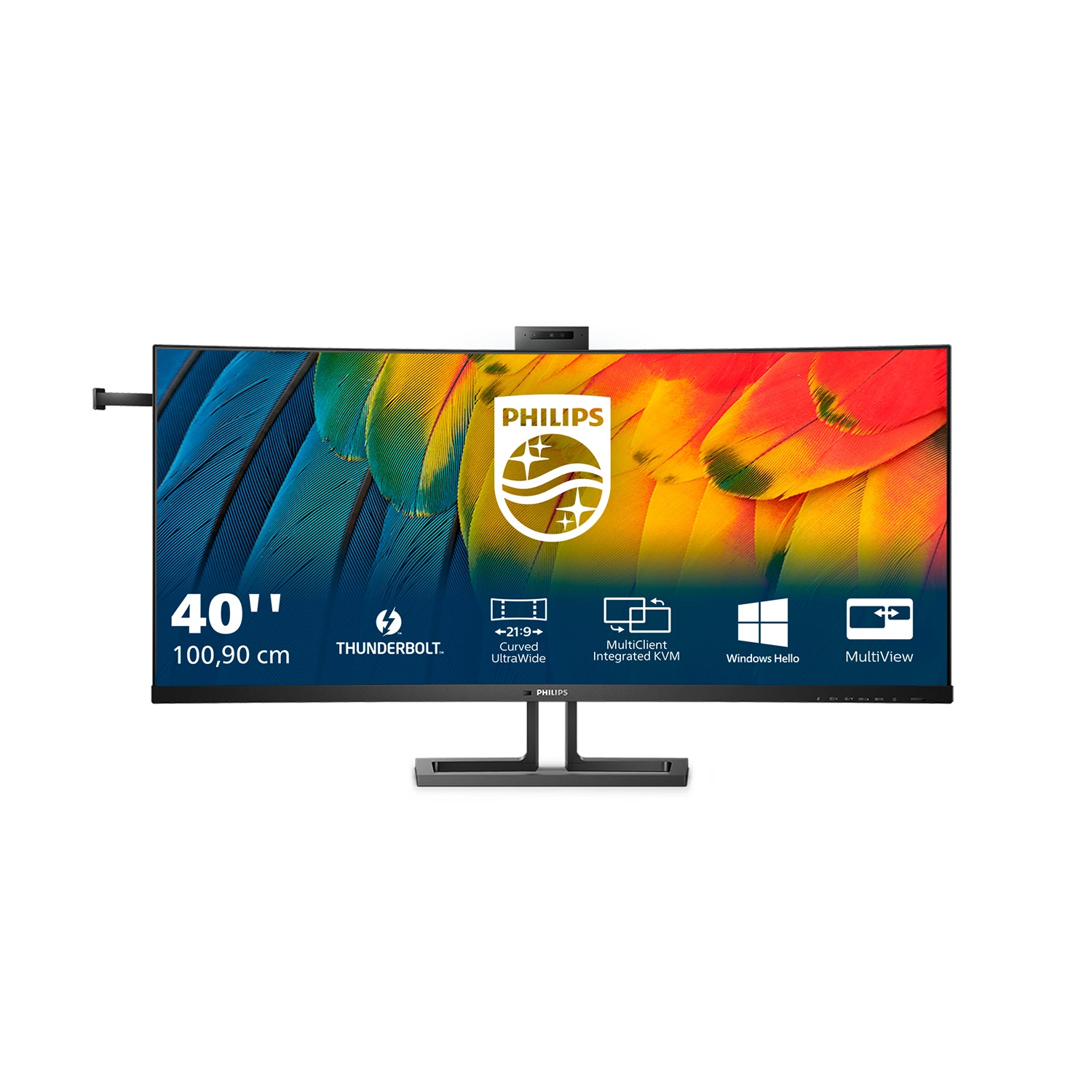 Philips 40B1U6903CH/00 – Monitor, 39,7", 5120 × 2160, IPS, 75 Hz, Webcam, USB-C, VESA 100 × 100, Schwarz