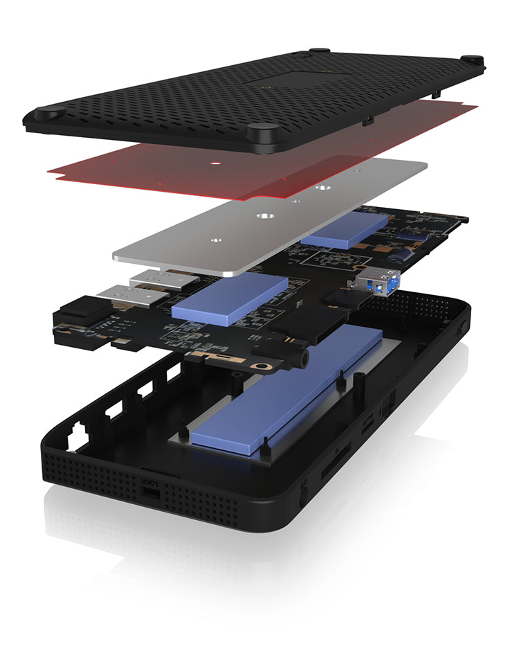 ICY BOX IBDK2416C Dockingstation – USB-C, 1× DP, 2× HDMI, 4× USB-A, 65 W PD, GbE, für Windows/Mac/ChromeOS