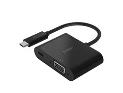 Belkin AVC001BTBK USB-C zu VGA Adapter – USB 3.2 Gen 1 (5 Gbit/s), Plug & Play – für Windows/Mac – Schwarz