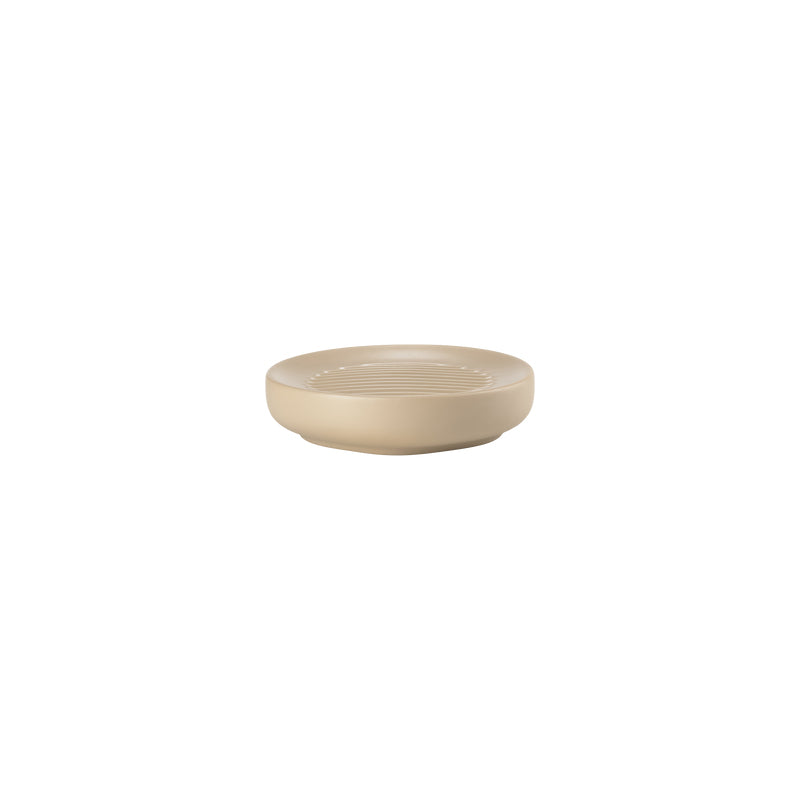 Zone Denmark Seifenschale – Porzellan, Ø12×3 cm, Camel
