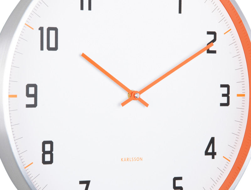 Karlsson Wanduhr – Sporty, Quarzuhr, Orange