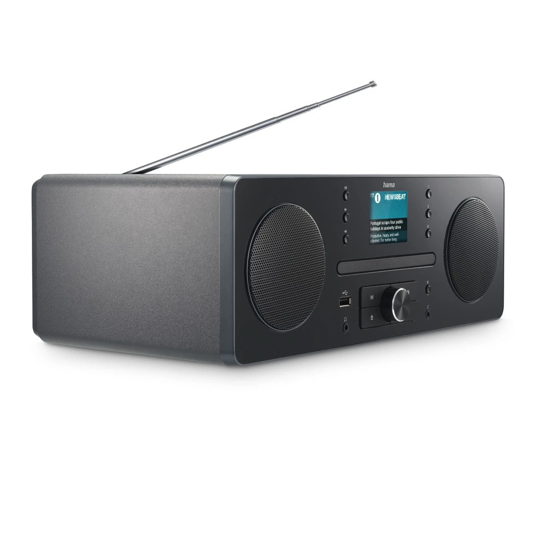 Hama DR1560CBT – DAB+/UKW-Tischradio, Bluetooth, CD – Schwarz/Grau