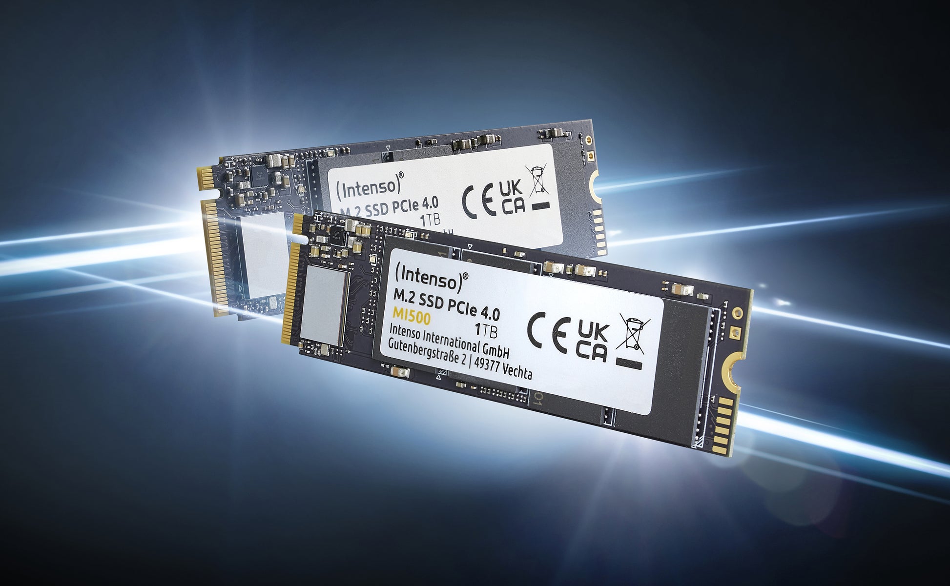 Intenso MI500 1 TB M.2 2280 NVMe PCIe 4.0 – 5300 MB/s Lesen, 4500 MB/s Schreiben