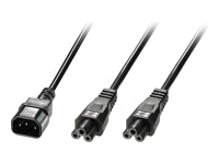 Lindy Netzkabel, IEC C14 auf 2× IEC C5, 2,5 m