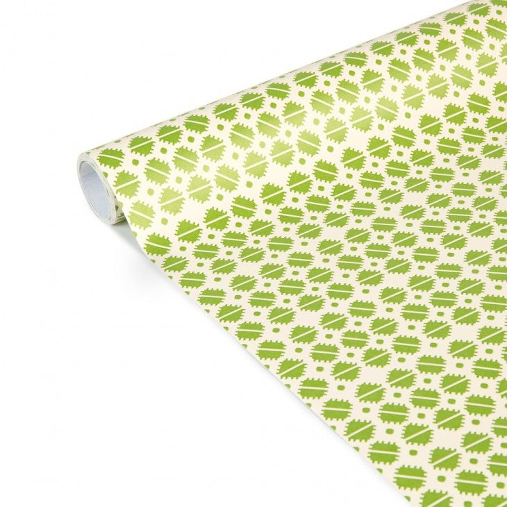 Clairefontaine Geschenkpapier Tiny Rolls Quadrate Grün – 35 cm × 5,0 m – 80 g/m²