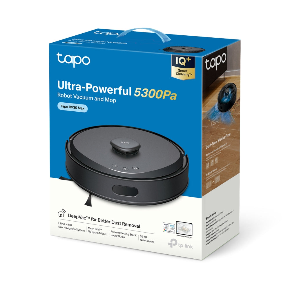 TP-Link Tapo RV30M Saugroboter – 2-in-1, 2600 mAh, 0,3 l, Akkubetrieb