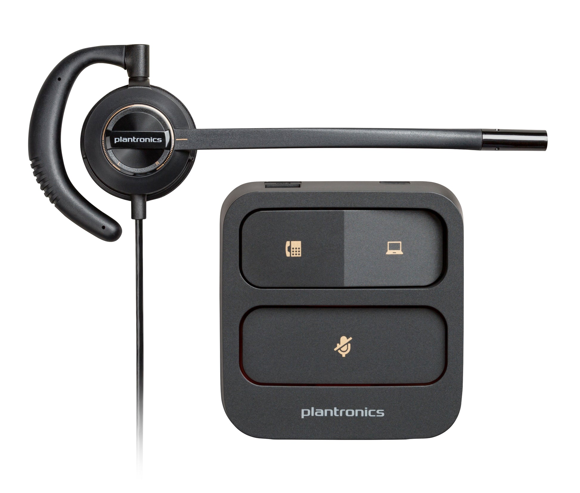 Poly EncorePro 530D Office-Headset – Ohrbügel, Mono, Kabel, Schwarz