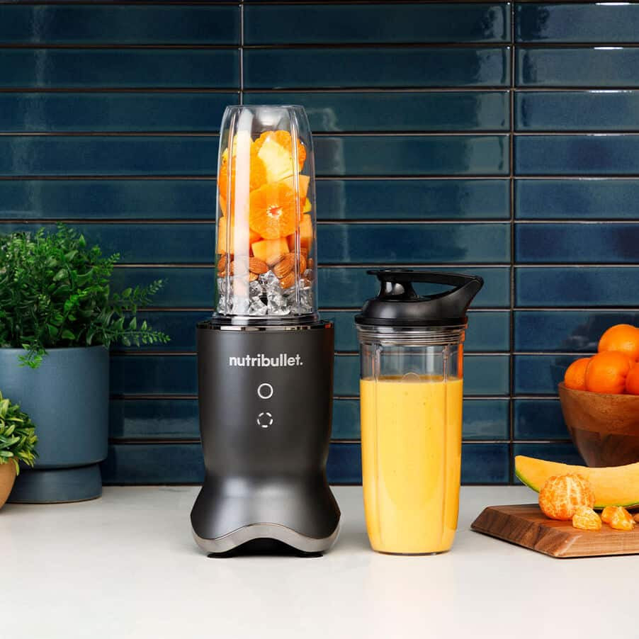 NutriBullet Smoothie-Mixer NB1206DGCC – 0,7 l, 1200 W, spülmaschinenfest – dunkelgrau/silber