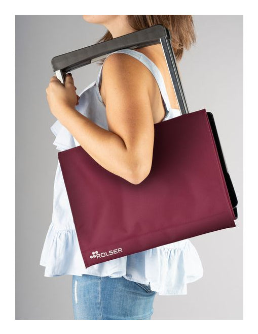 Rolser Plegmatic MF – Trolley, 40 l, 2 Rollen, Polyester, Bordeaux, 37 × 58 × 19 cm