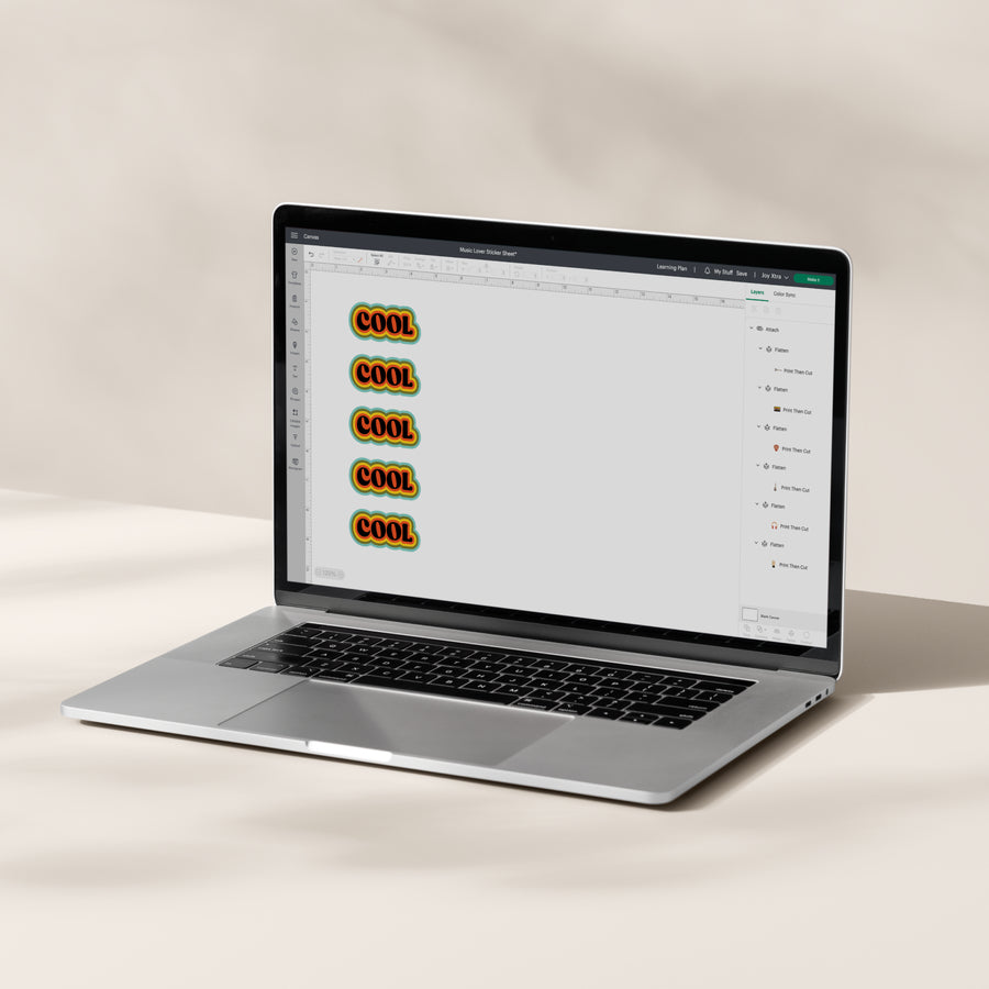 Cricut Bedruckbare Vinylfolie – für Cricut JOY Xtra Schneideplotter, Tintenstrahldrucker, A4, 12 Blätter