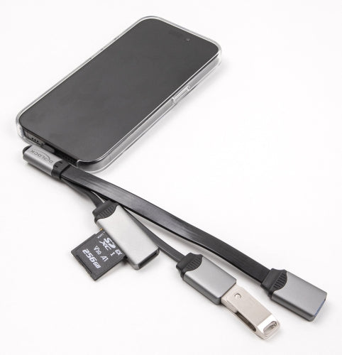 DeLOCK 64303 USB-Hub – USB-C, 2× USB-A, SD/microSD, für Windows/Mac/Linux