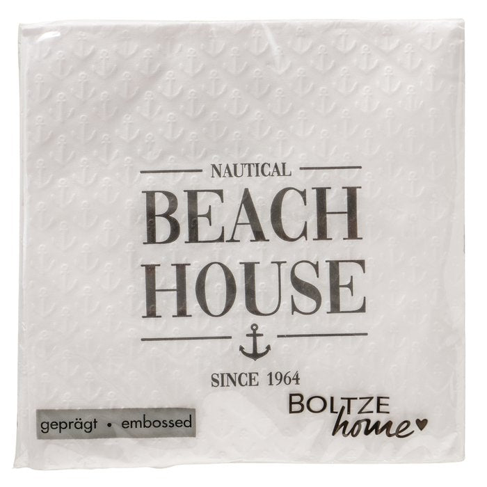 Boltze Servietten mit Schriftzug – mehrfarbig – 16,5 × 16,5 cm, 3-lagig