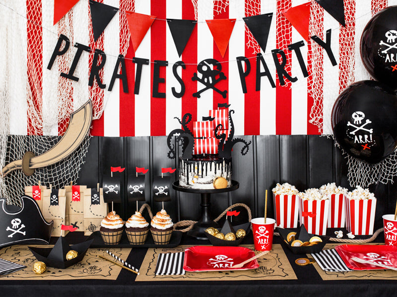 PartyDeco Tischset Piraten, 40 × 30 cm – 30 Stk.