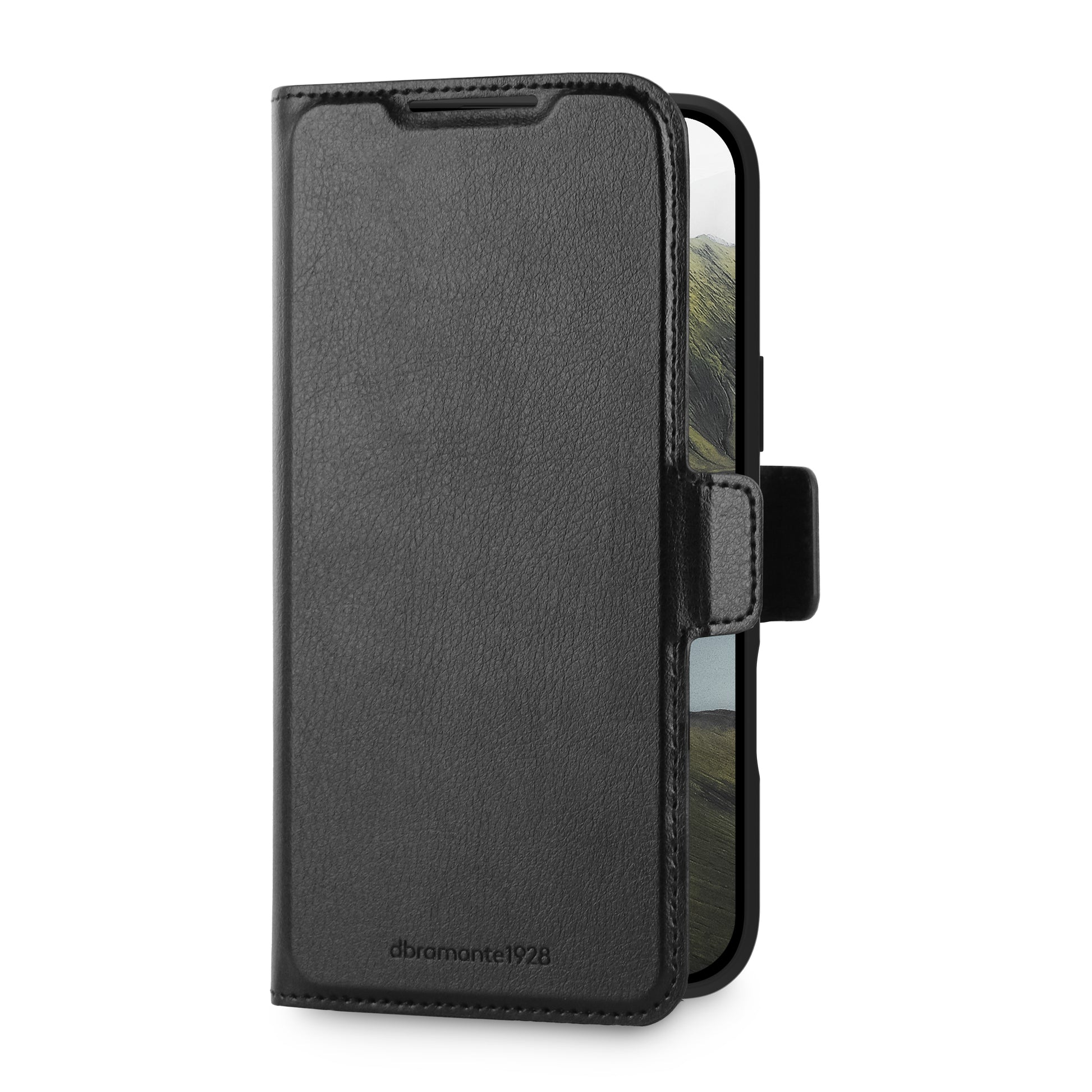 dbramante1928 Wallethülle – für Apple iPhone 17 Pro Max, MagSafe, 3 Kartenfächer, PU, Schwarz