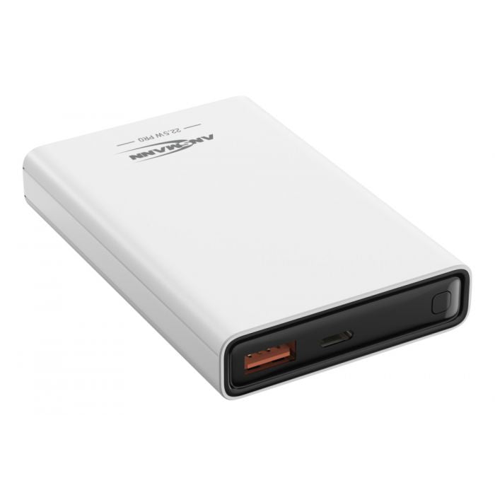 Ansmann PB320PD Powerbank 10'000 mAh – 22,5 W PD, 1× USB-C, 1× USB-A, weiss