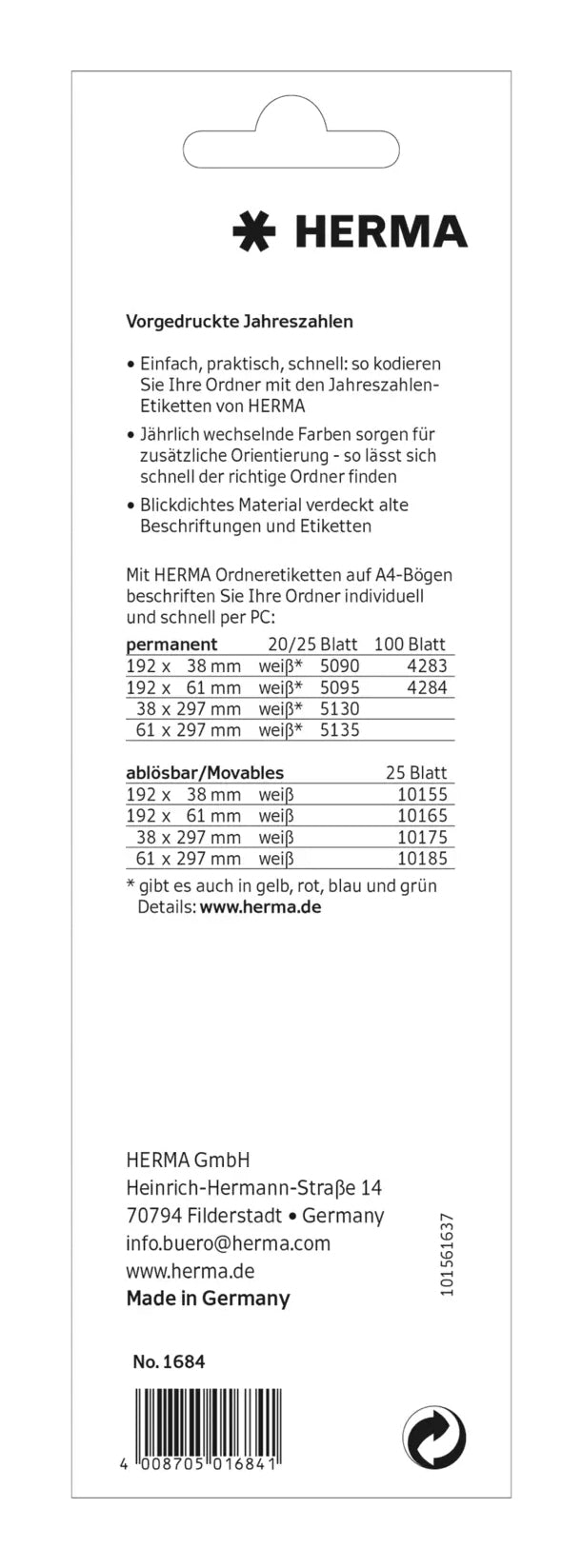 HERMA Schuletiketten – Motiv 2024 – 60 × 26 mm, 100 Stk, 20 Bogen, Papier, permanent haftend