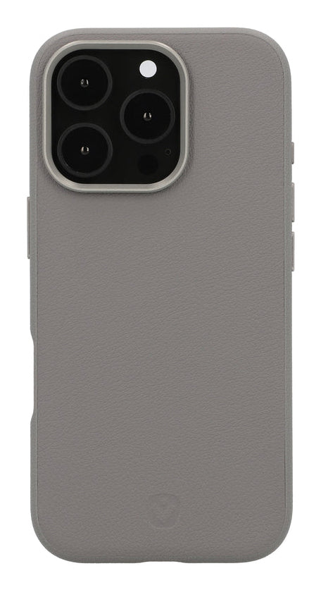 Valenta Backcover – für Apple iPhone 16 Pro – grau – Kunstleder – MagSafe-kompatibel